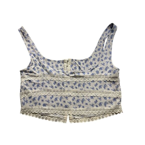 Intimately Free People blue floral top sz M - Picture 2 of 3